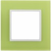 14-5101-26 ЭРА Рамка на 1 пост, стекло, Эра Elegance, лайм+бел