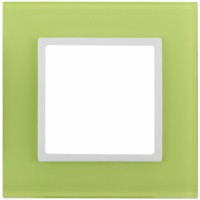 14-5101-26 ЭРА Рамка на 1 пост, стекло, Эра Elegance, лайм+бел