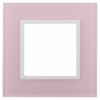 14-5101-30 ЭРА Рамка на 1 пост, стекло, Эра Elegance, розовый+бел