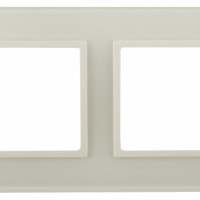 14-5102-02 ЭРА Рамка на 2 поста, стекло, Эра Elegance, сл.кость+сл.к