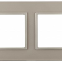 14-5102-04 ЭРА Рамка на 2 поста, стекло, Эра Elegance, шампань+шамп