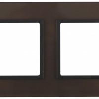 14-5102-13 ЭРА Рамка на 2 поста, стекло, Эра Elegance, бронза+антр