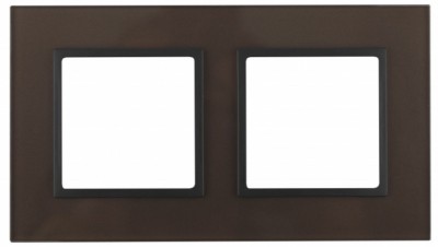 14-5102-13 ЭРА Рамка на 2 поста, стекло, Эра Elegance, бронза+антр