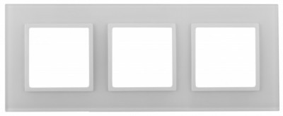 14-5103-01 ЭРА Рамка на 3 поста, стекло, Эра Elegance, белый+бел