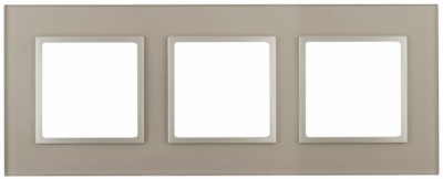 14-5103-04 ЭРА Рамка на 3 поста, стекло, Эра Elegance, шампань+шамп