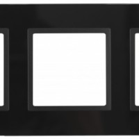 14-5103-05 ЭРА Рамка на 3 поста, стекло, Эра Elegance, чёрный+антр