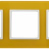 14-5103-21 ЭРА Рамка на 3 поста, стекло, Эра Elegance, жёлтый+бел