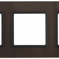 14-5103-13 ЭРА Рамка на 3 поста, стекло, Эра Elegance, бронза+антр