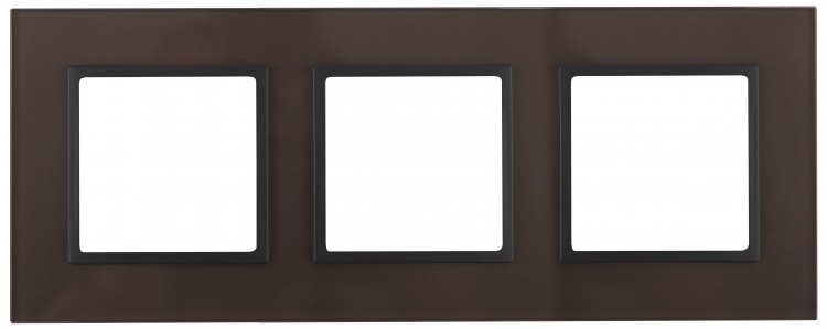 14-5103-13 ЭРА Рамка на 3 поста, стекло, Эра Elegance, бронза+антр