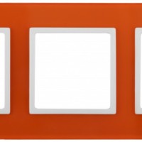 14-5103-22 ЭРА Рамка на 3 поста, стекло, Эра Elegance, оранжевый+бел