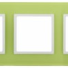 14-5103-26 ЭРА Рамка на 3 поста, стекло, Эра Elegance, лайм+бел