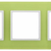 14-5103-26 ЭРА Рамка на 3 поста, стекло, Эра Elegance, лайм+бел