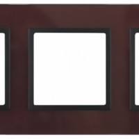 14-5103-25 ЭРА Рамка на 3 поста, стекло, Эра Elegance, бордо+антр