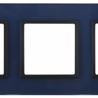 14-5103-29 ЭРА Рамка на 3 поста, стекло, Эра Elegance, синий+антр