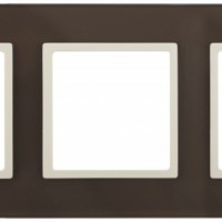 14-5103-31 ЭРА Рамка на 3 поста, стекло, Эра Elegance, мокко+сл.к