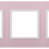 14-5103-30 ЭРА Рамка на 3 поста, стекло, Эра Elegance, розовый+бел
