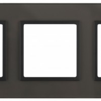 14-5103-32 ЭРА Рамка на 3 поста, стекло, Эра Elegance, серый+антр