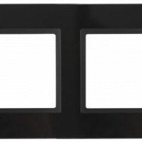 14-5104-05 ЭРА Рамка на 4 поста, стекло, Эра Elegance, чёрный+антр