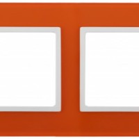 14-5104-22 ЭРА Рамка на 4 поста, стекло, Эра Elegance, оранжевый+бел