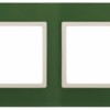 14-5104-27 ЭРА Рамка на 4 поста, стекло, Эра Elegance, зелёный+сл.кость