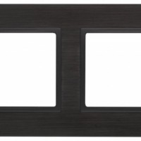 14-5202-05 ЭРА Рамка на 2 поста, металл, Эра Elegance, чёрный+антр
