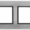 14-5202-41 ЭРА Рамка на 2 поста, металл, Эра Elegance, сталь+антр