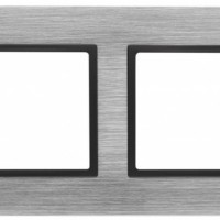 14-5202-41 ЭРА Рамка на 2 поста, металл, Эра Elegance, сталь+антр