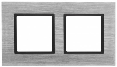 14-5202-41 ЭРА Рамка на 2 поста, металл, Эра Elegance, сталь+антр