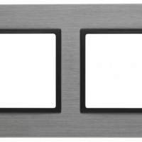 14-5202-42 ЭРА Рамка на 2 поста, металл, Эра Elegance, титан+антр