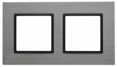 14-5202-42 ЭРА Рамка на 2 поста, металл, Эра Elegance, титан+антр