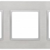 14-5203-03 ЭРА Рамка на 3 поста, металл, Эра Elegance, алюминий+алюм