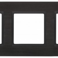 14-5203-05 ЭРА Рамка на 3 поста, металл, Эра Elegance, чёрный+антр