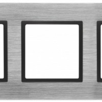 14-5203-41 ЭРА Рамка на 3 поста, металл, Эра Elegance, сталь+антр