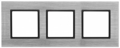 14-5203-41 ЭРА Рамка на 3 поста, металл, Эра Elegance, сталь+антр