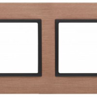 14-5204-14 ЭРА Рамка на 4 поста, металл, Эра Elegance, медь+антр