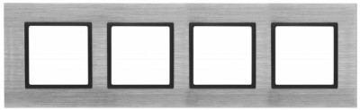 14-5204-41 ЭРА Рамка на 4 поста, металл, Эра Elegance, сталь+антр