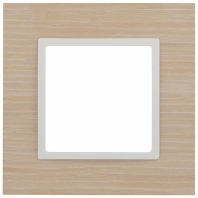 14-5301-01 ЭРА Рамка на 1 пост, дерево, Эра Elegance, белён.дуб-бел