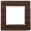 14-5301-10 ЭРА Рамка на 1 пост, дерево, Эра Elegance, венге+алюм