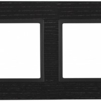 14-5302-05 ЭРА Рамка на 2 поста, дерево, Эра Elegance, чёрн.дерево+антр