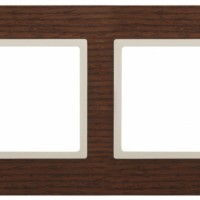 14-5302-09 ЭРА Рамка на 2 поста, дерево, Эра Elegance, дуб+сл.кость