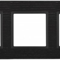 14-5303-05 ЭРА Рамка на 3 поста, дерево, Эра Elegance, чёрн.дерево+антр