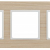 14-5303-01 ЭРА Рамка на 3 поста, дерево, Эра Elegance, белён.дуб-бел