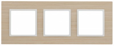 14-5303-01 ЭРА Рамка на 3 поста, дерево, Эра Elegance, белён.дуб-бел