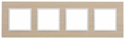 14-5304-01 ЭРА Рамка на 4 поста, дерево, Эра Elegance, белён.дуб-бел