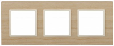 14-5303-11 ЭРА Рамка на 3 поста, дерево, Эра Elegance, клён+сл.кость