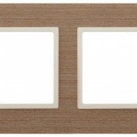 14-5304-07 ЭРА Рамка на 4 поста, дерево, Эра Elegance, ясень+сл.кость