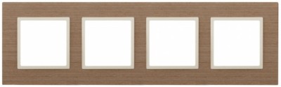 14-5304-07 ЭРА Рамка на 4 поста, дерево, Эра Elegance, ясень+сл.кость