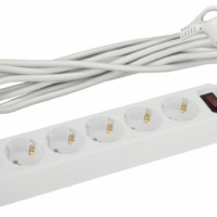 Удлинитель сетевой с фильтром ЭРА USF-6es-1,5m-W с базовой защитой с/з с выкл. 6 розеток 1.5м 10А белый