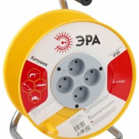 Катушка пластиковая ЭРА K-P-4 для подключения провода 4 розетки без заземления (под пайку)