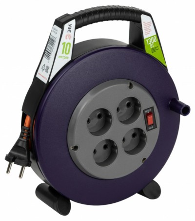 Удлинитель силовой ЭРА BPx-4-2×0,75-10m в закрытом корпусе б/з с выкл. 4-м 10м ПВС 2×0,75мм2 6А